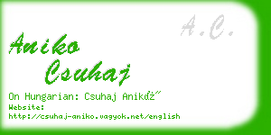 aniko csuhaj business card